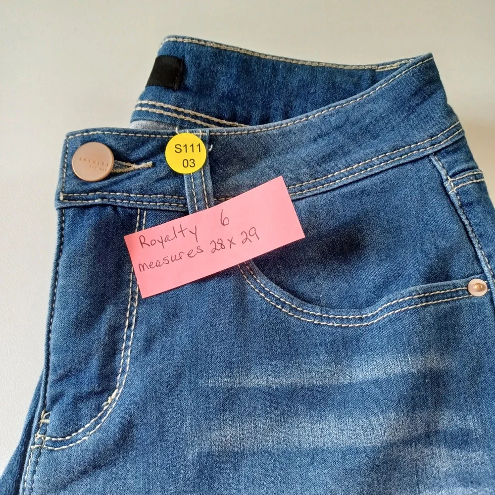 Royalty Jeans Womens 6 Blue WP976025 Skinny Medium Wash Stretch Denim